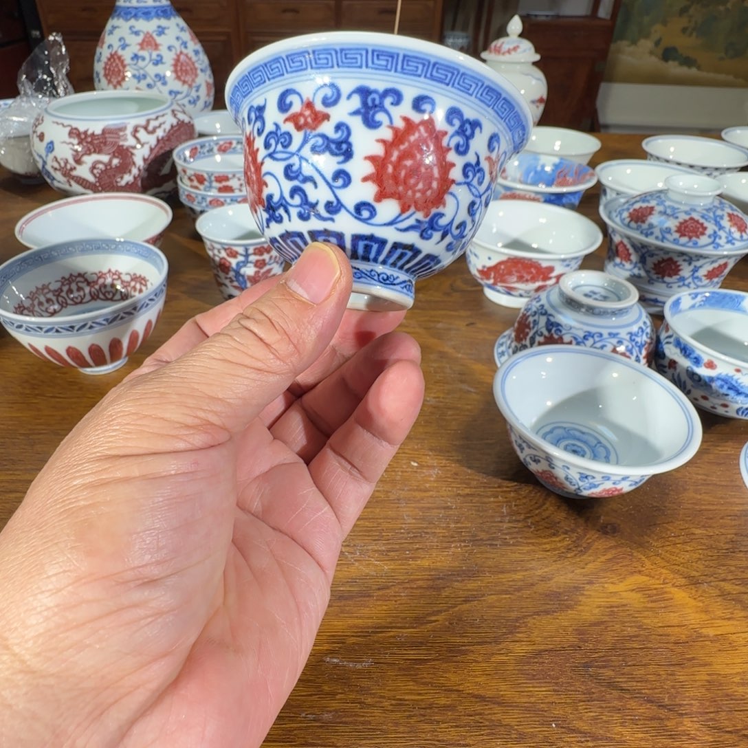 景德镇原矿釉里红陶瓷茶具