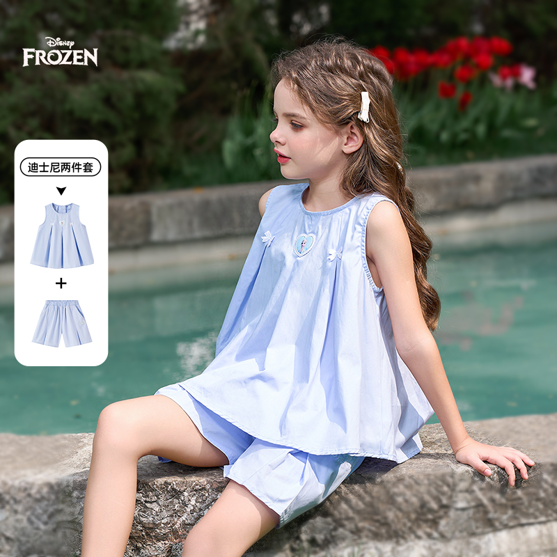 Disney/迪士尼休闲风女套头夏季2026年夏装套装汉服童装连衣裙
