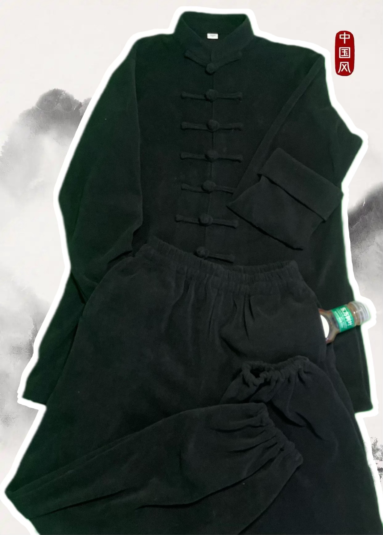 秋冬加厚雪尼尔太极服女武术八段锦练功衣服男高档保暖表演服新款