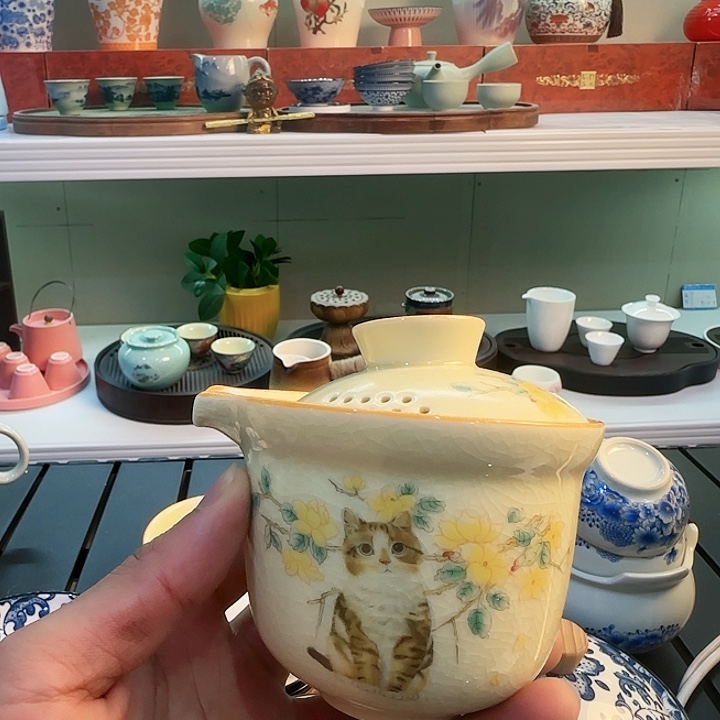 青花瓷器陶瓷茶叶罐 茶具旅行套装