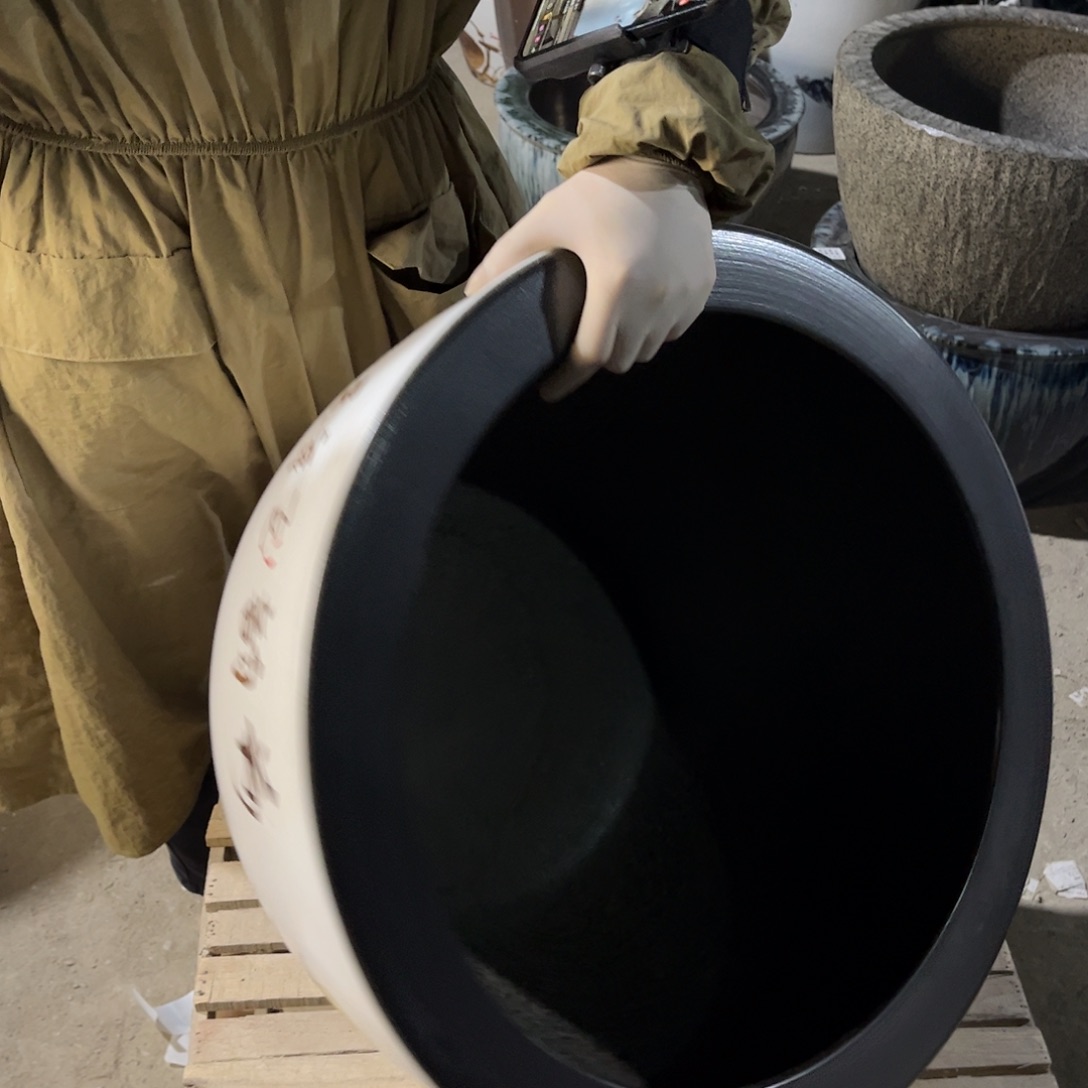 瓷片阿姨白色打底荷花50.88888