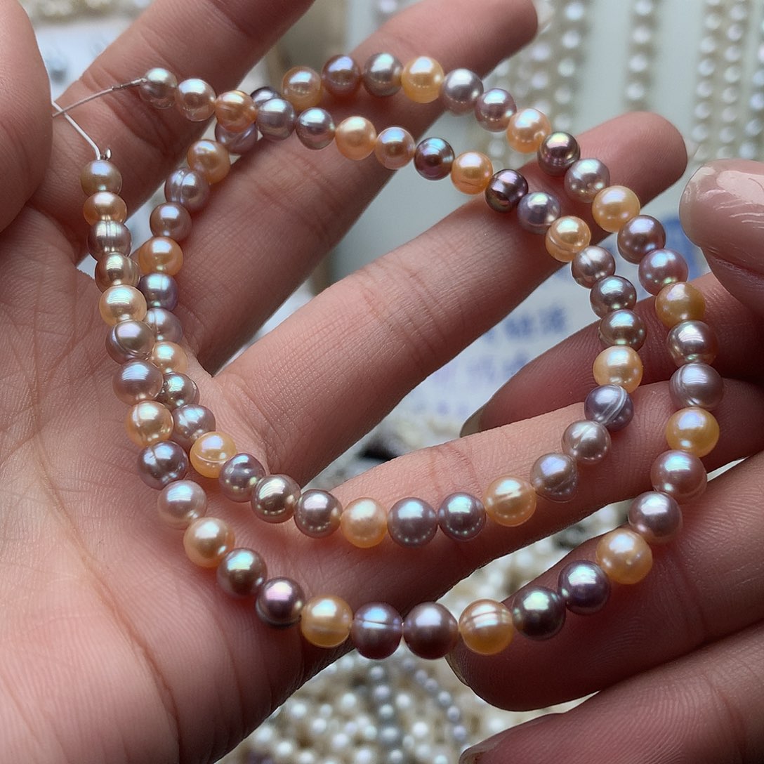 淡水珍珠5-6未镶嵌a98项链