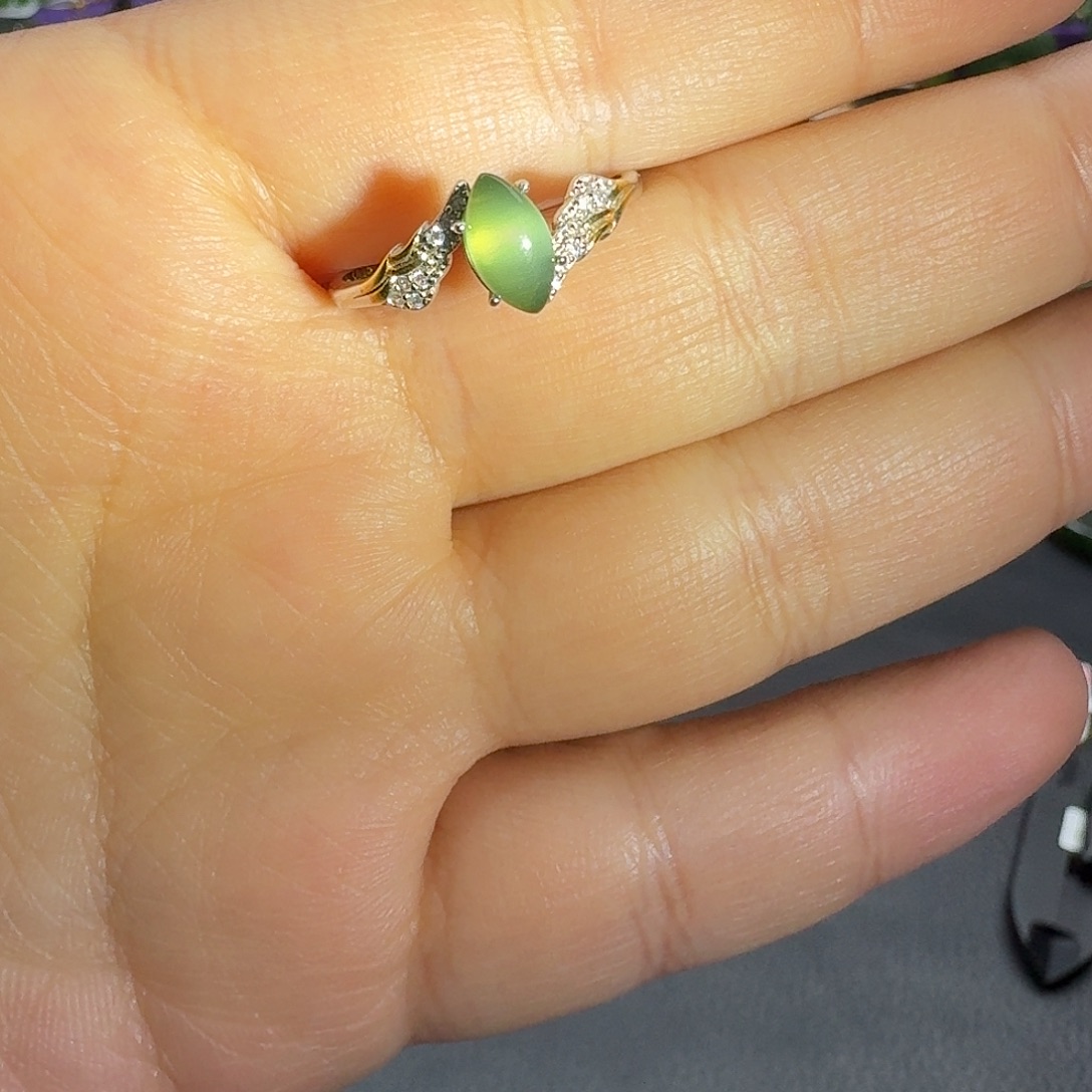 和田玉银S925镶嵌戒指