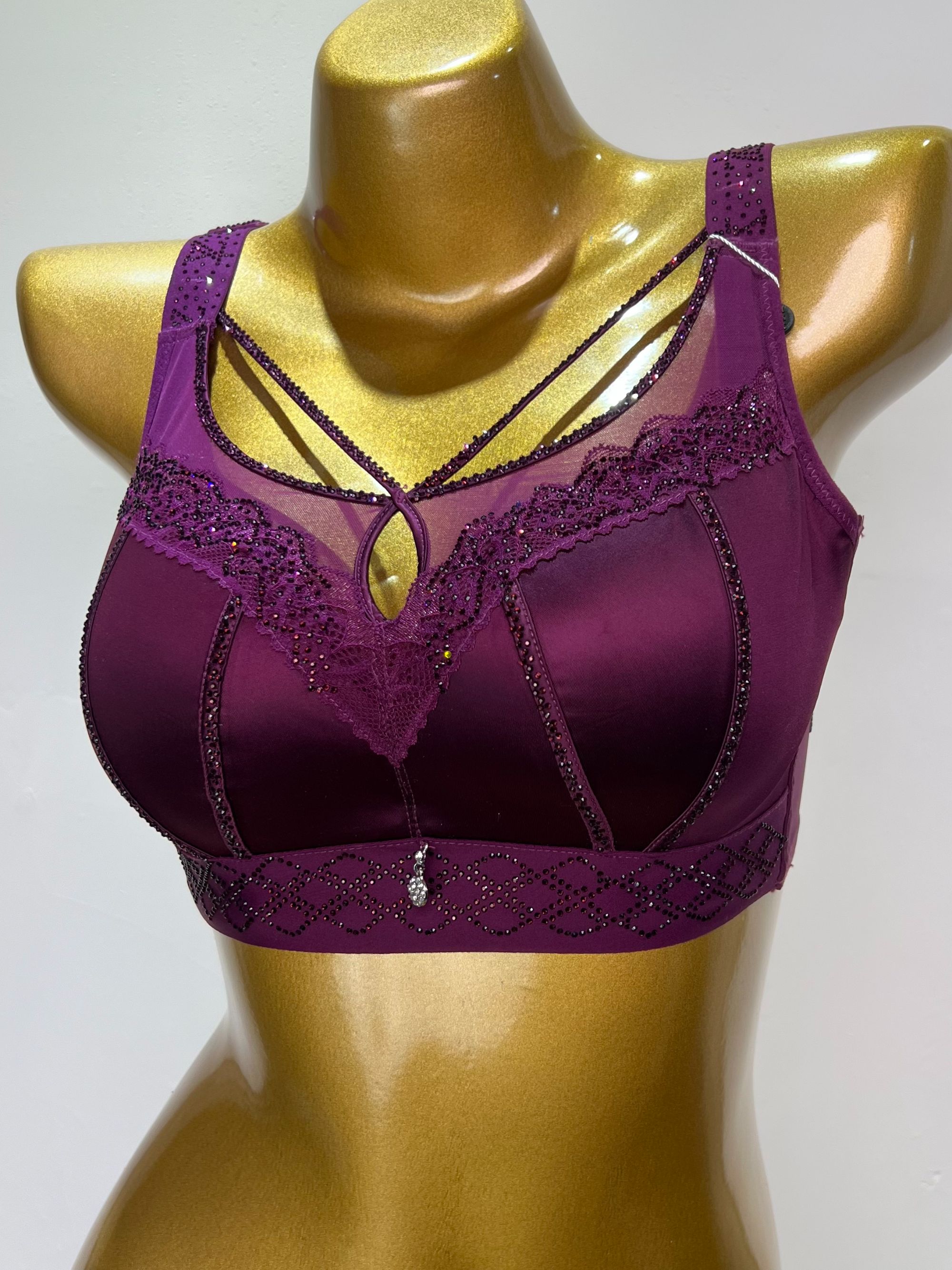 80369iq kiyim 薄款提花刺绣欧美风胸小胸蕾丝女士美背