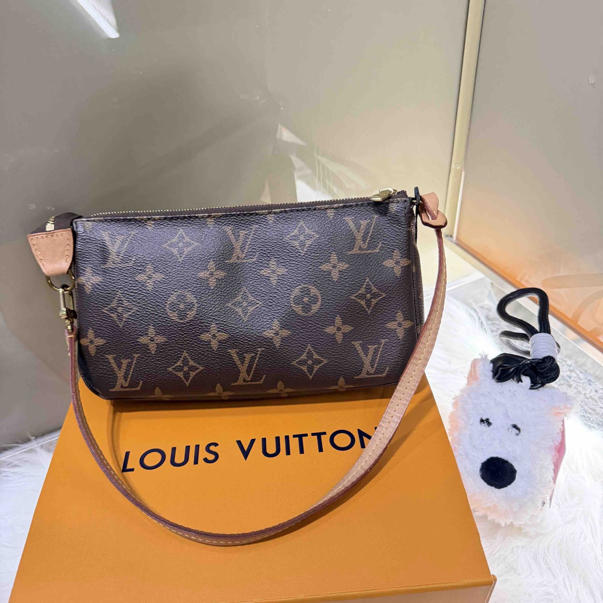 95新 LouisVuitton/路易威登 LV老花大麻将单肩包/1571