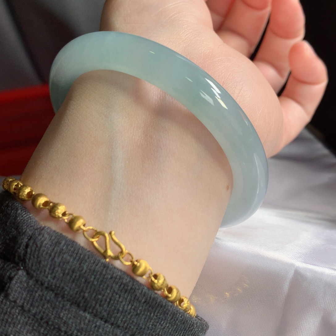 未镶嵌手镯翡翠缅甸天然翡翠手镯57