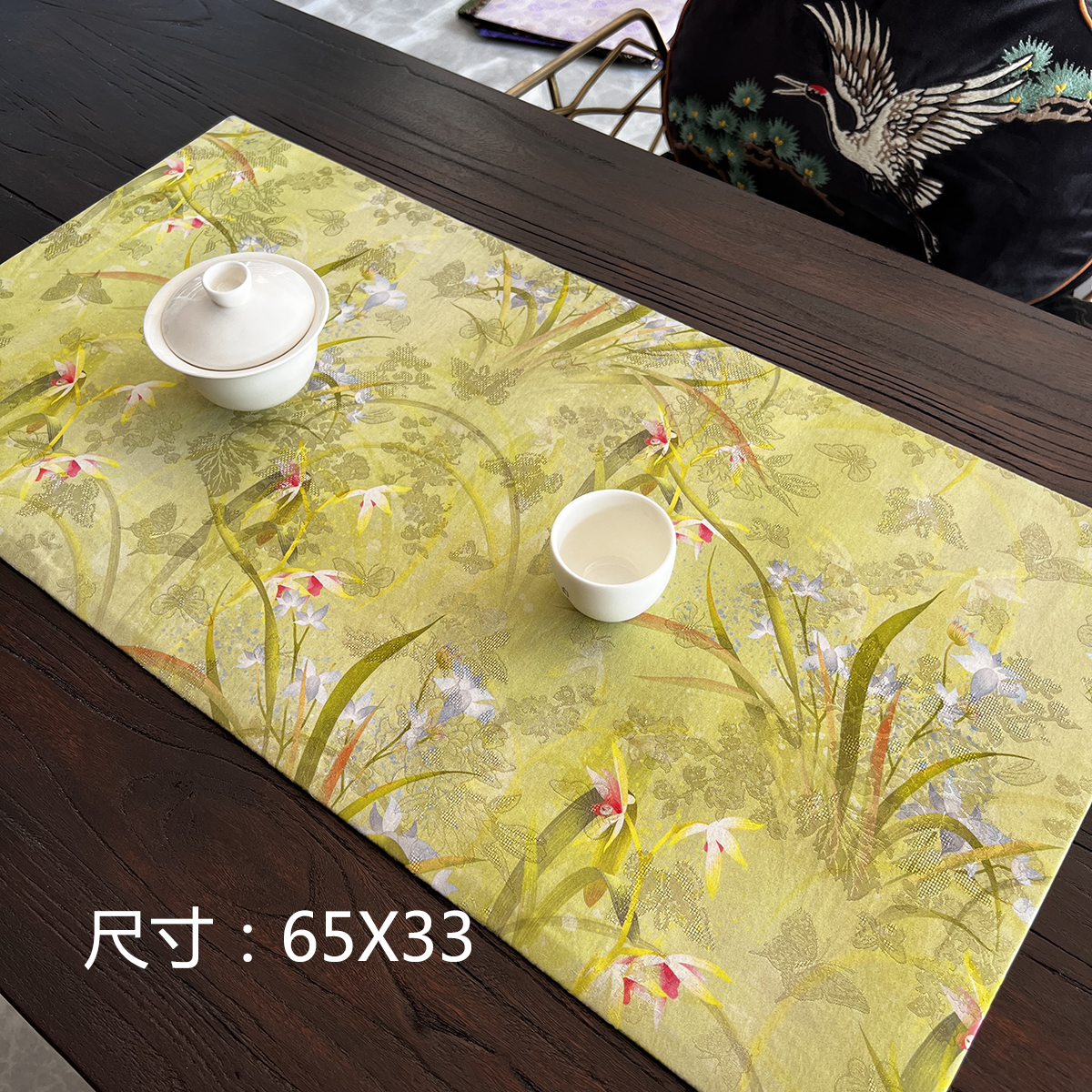 X655香云纱茶席，家里面料随便