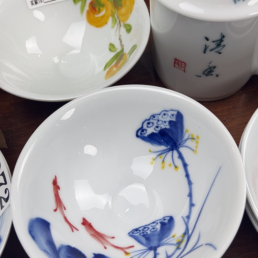 瓷片景德镇陶瓷手工手绘制作