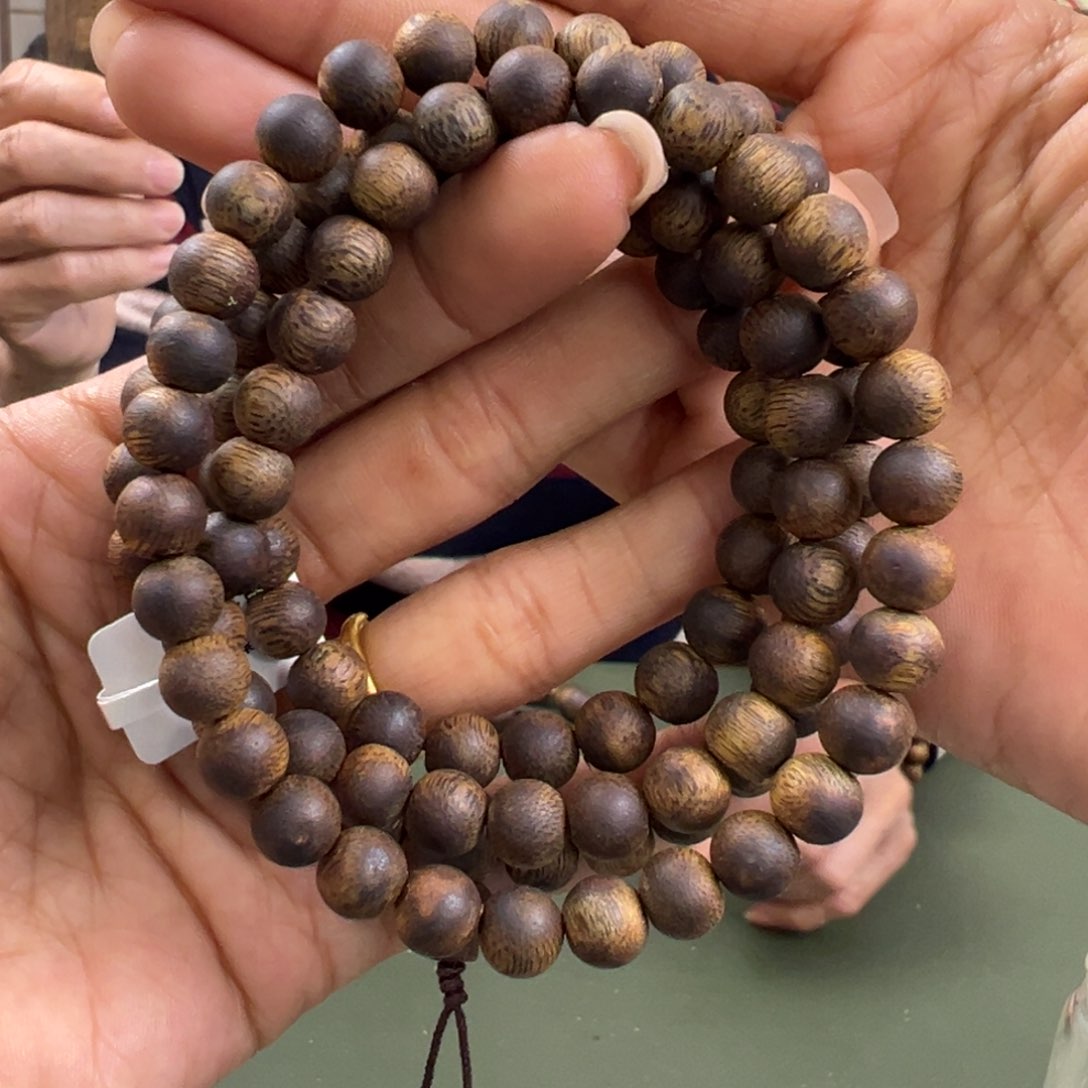 沉香手串海南老白棋卡8/32g+沉水浮