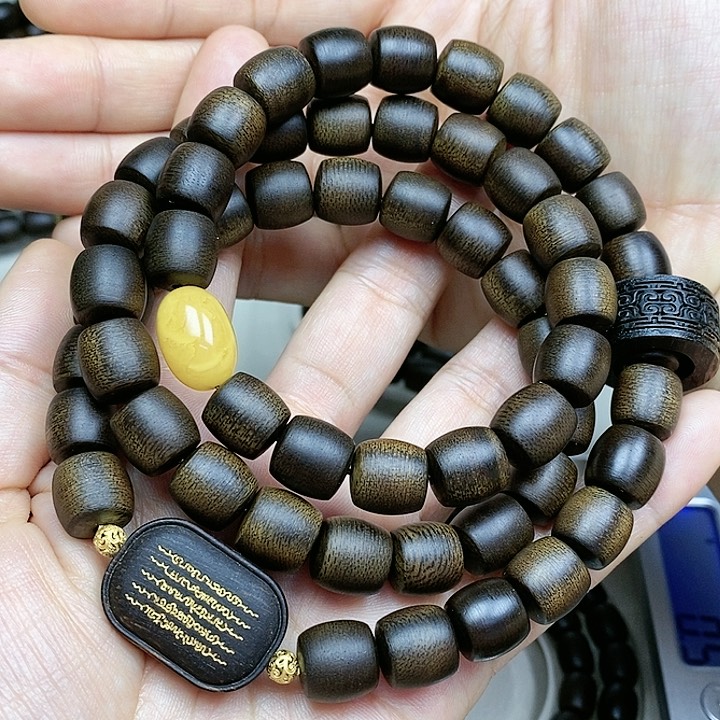 沉香手串重***汇越南芽庄白棋楠