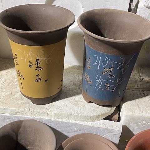 紫砂中国宜兴紫砂花盆，