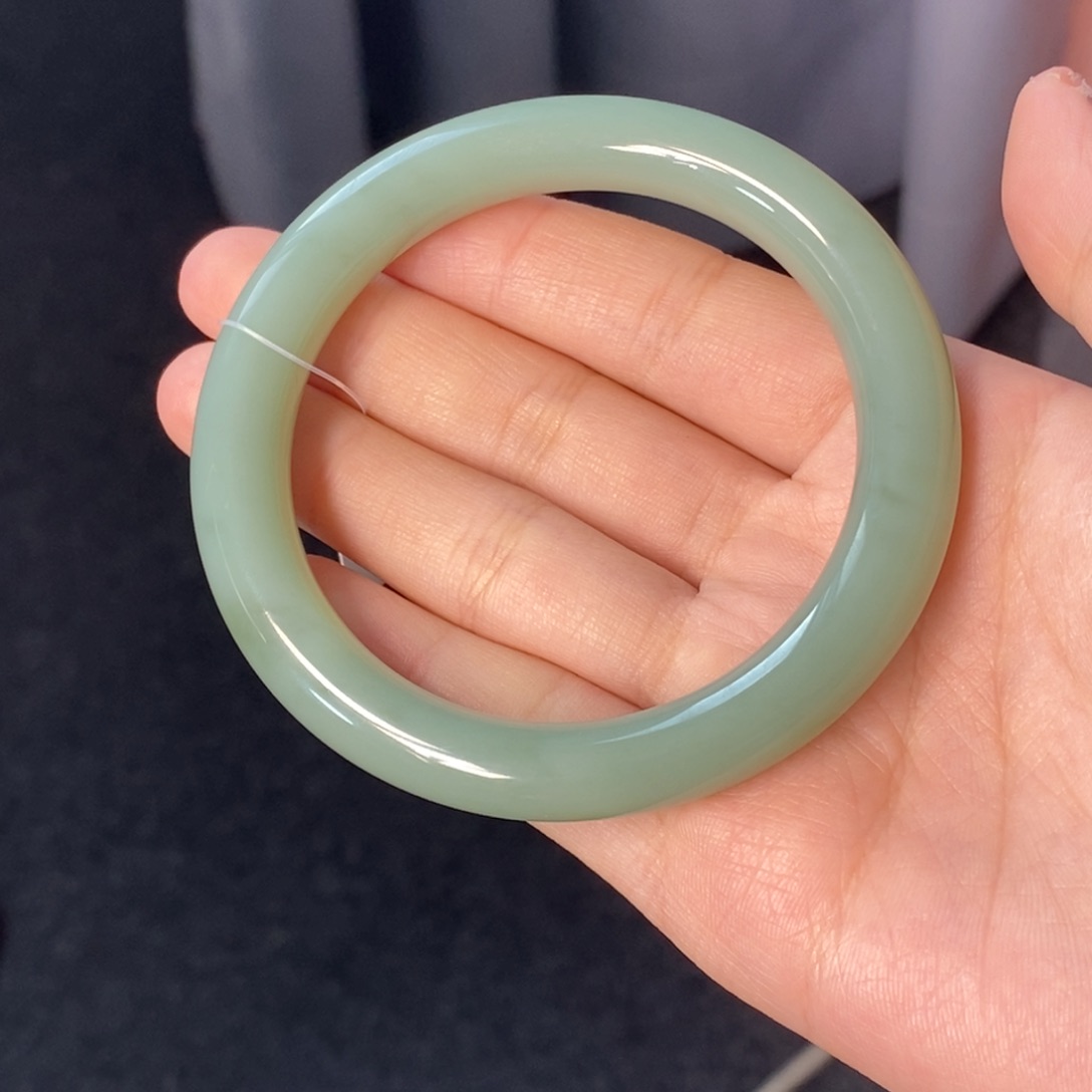 和田玉碧玉瓷蓝未镶嵌57