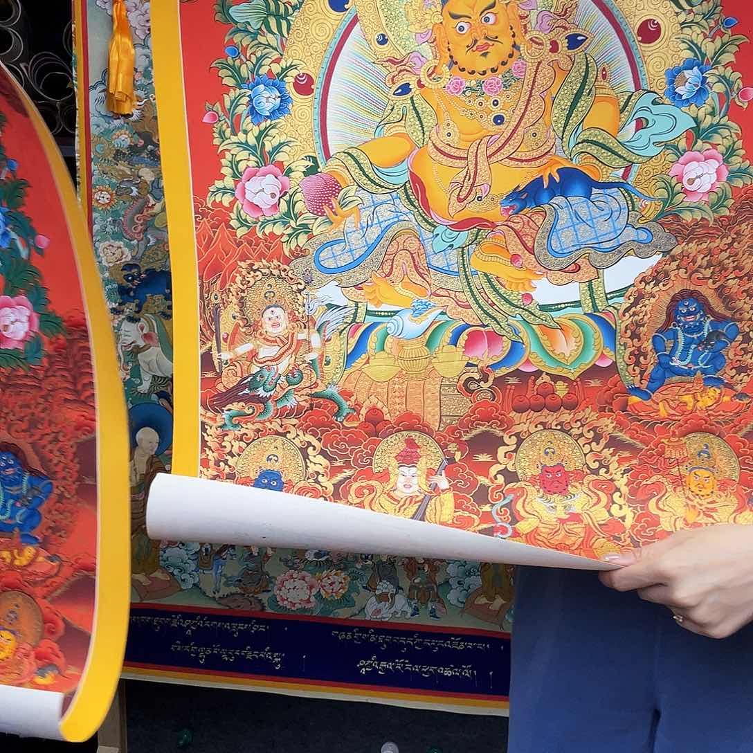 建***雨装裱画尼泊尔手绘唐卡画