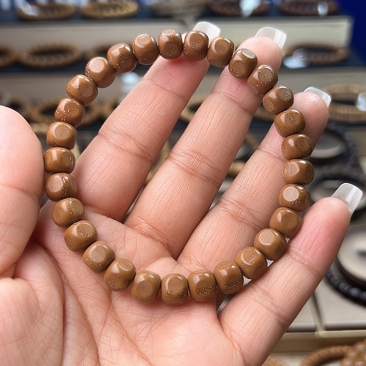 椰蒂手串9六方实心紫金鼠单