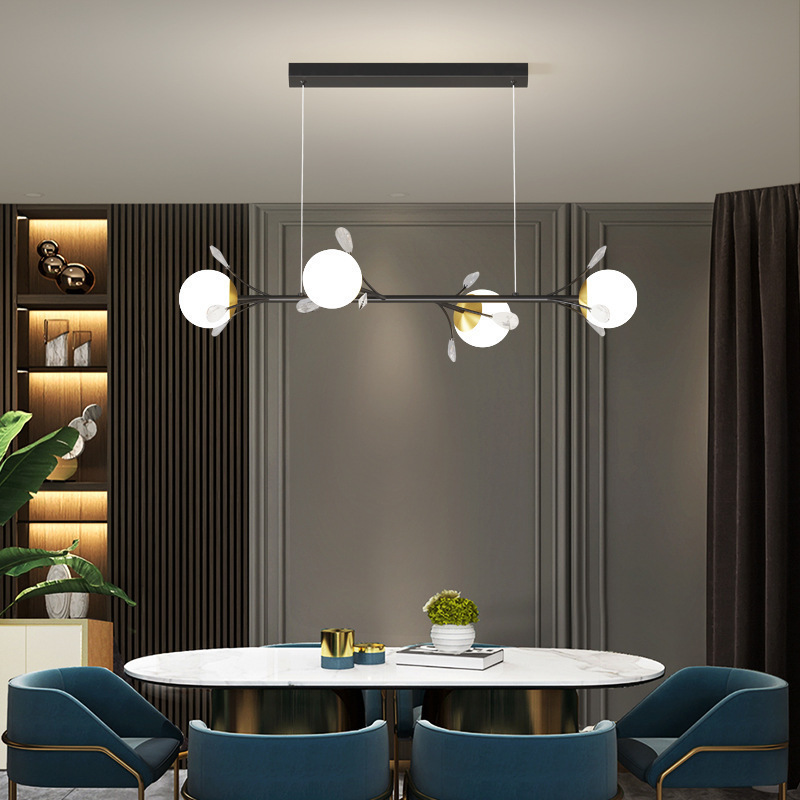 现代简约餐厅床头吊灯 2025年新款北欧轻奢创意设计师吧台水晶灯