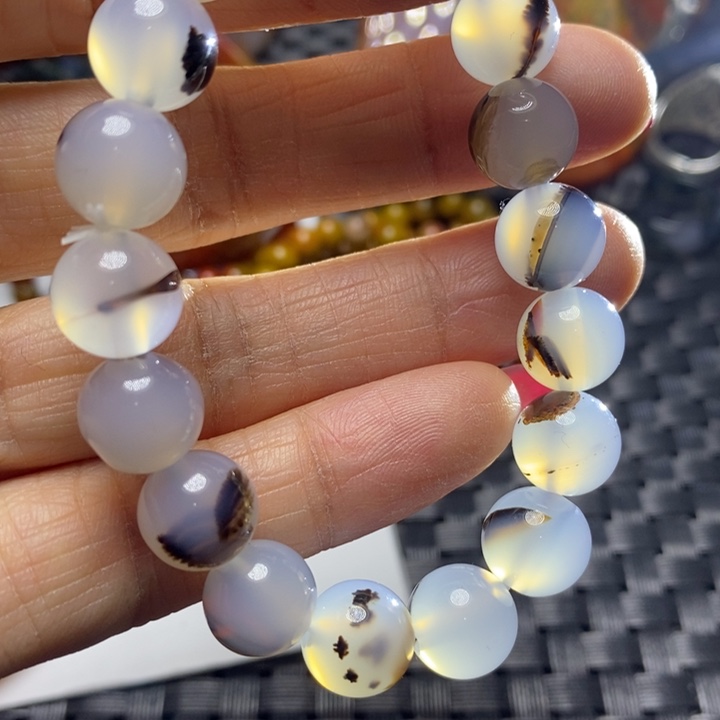 玛瑙/玉髓颈饰足银镀金镶嵌