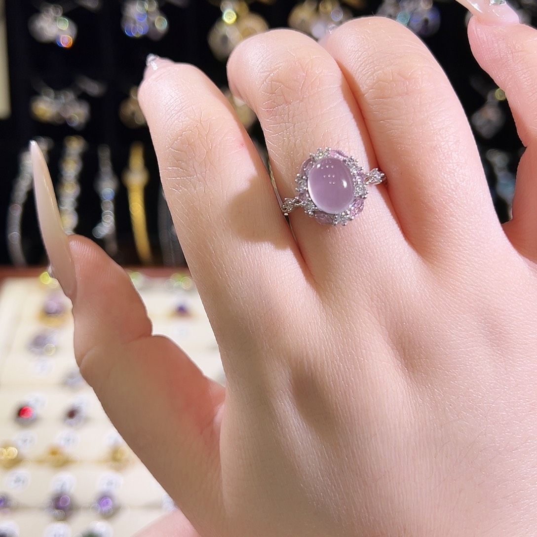 萤石银S925镶嵌戒指