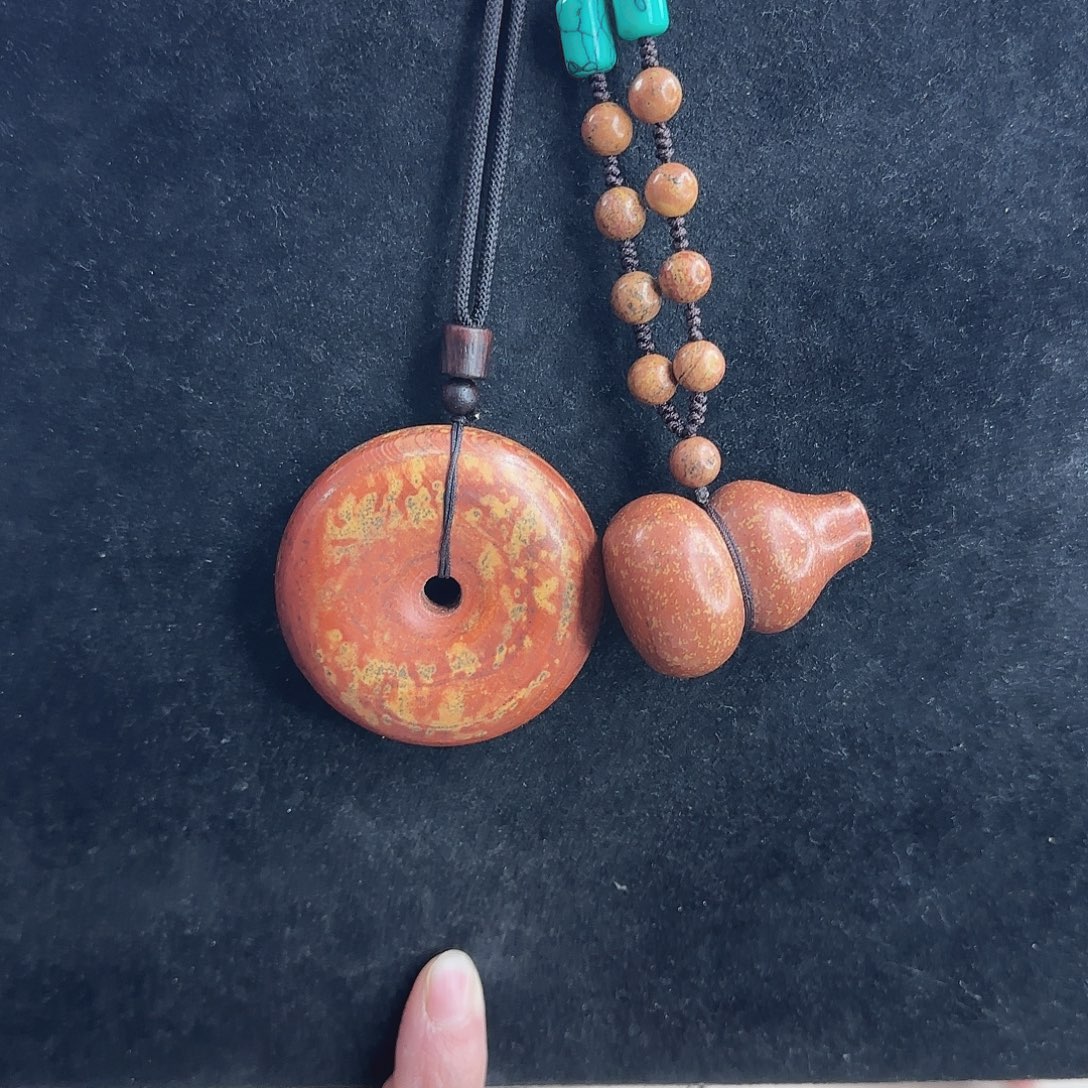 泗水砭石精品金刚结葫芦高货（搭配大平安扣）