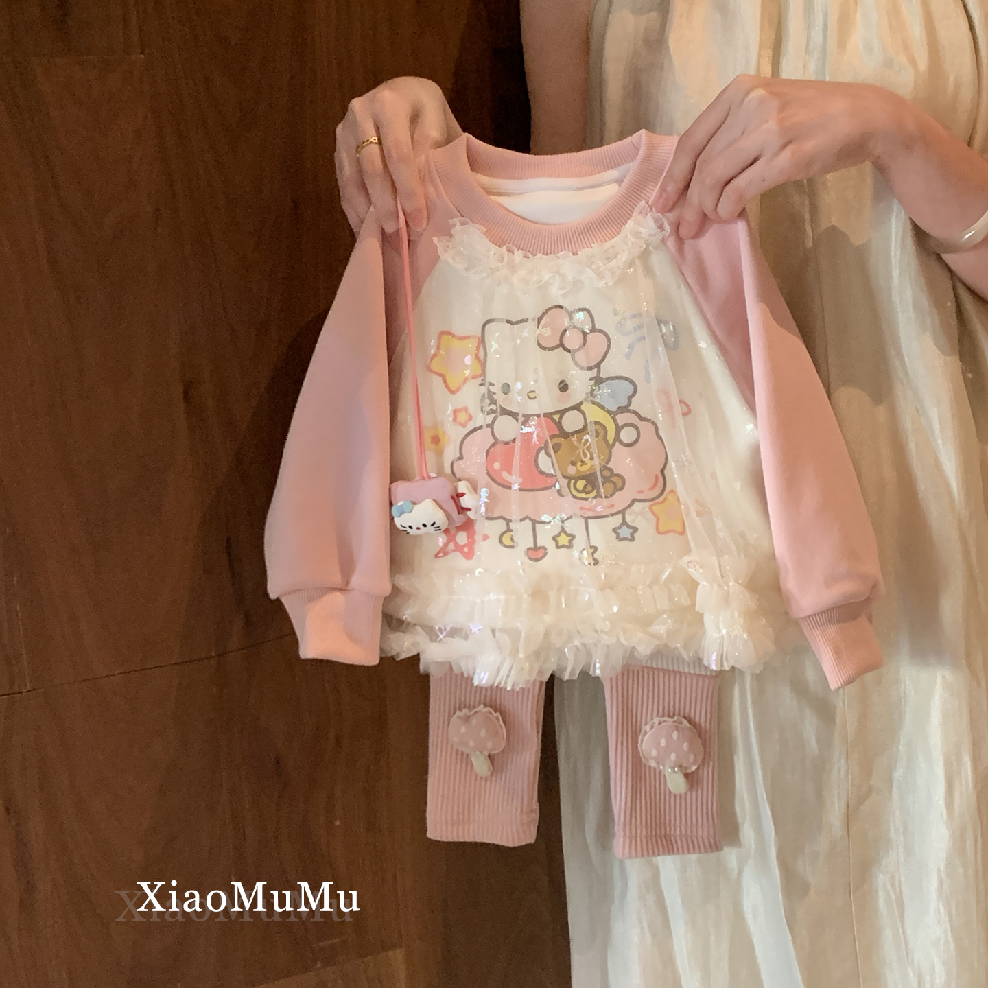 【现货】女童洋气秋装2025新款套装公主小童女宝宝卫衣打底裤两件套