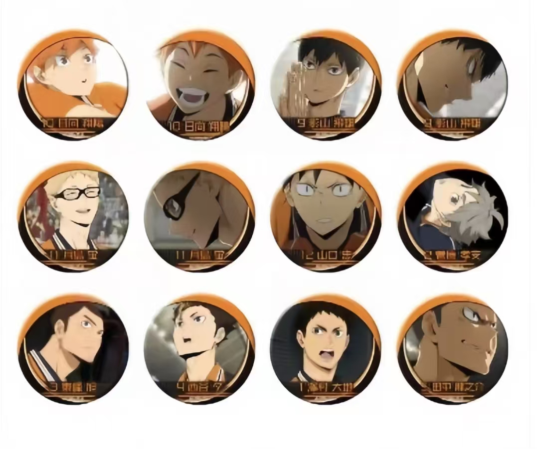 【拆盒】排球少年 名场面浮雕各学校吧唧 徽章盲盒 直播代拆