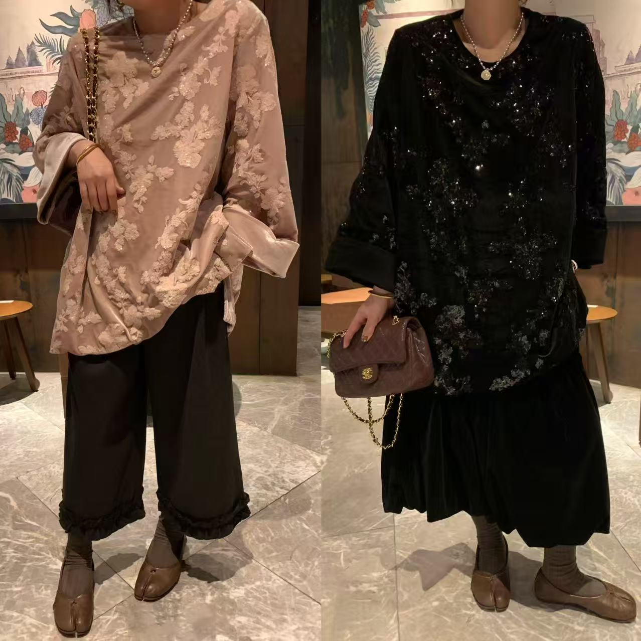 TOMATO-“中式重工亮片上衣”全刺绣重工艺高克重大版亮片上衣#7399