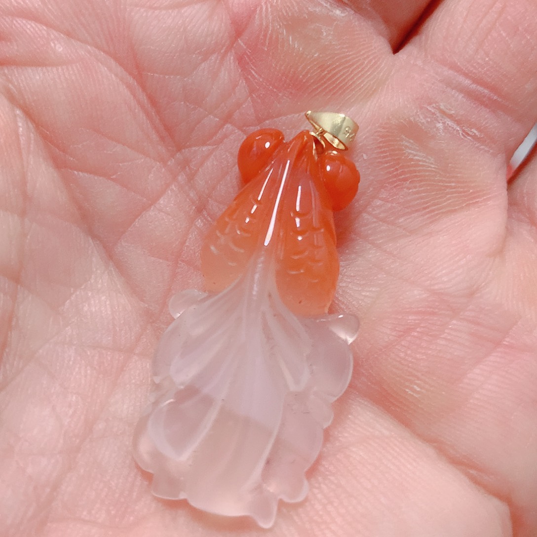 南红玛瑙吊坠(不含链)银S925镶嵌