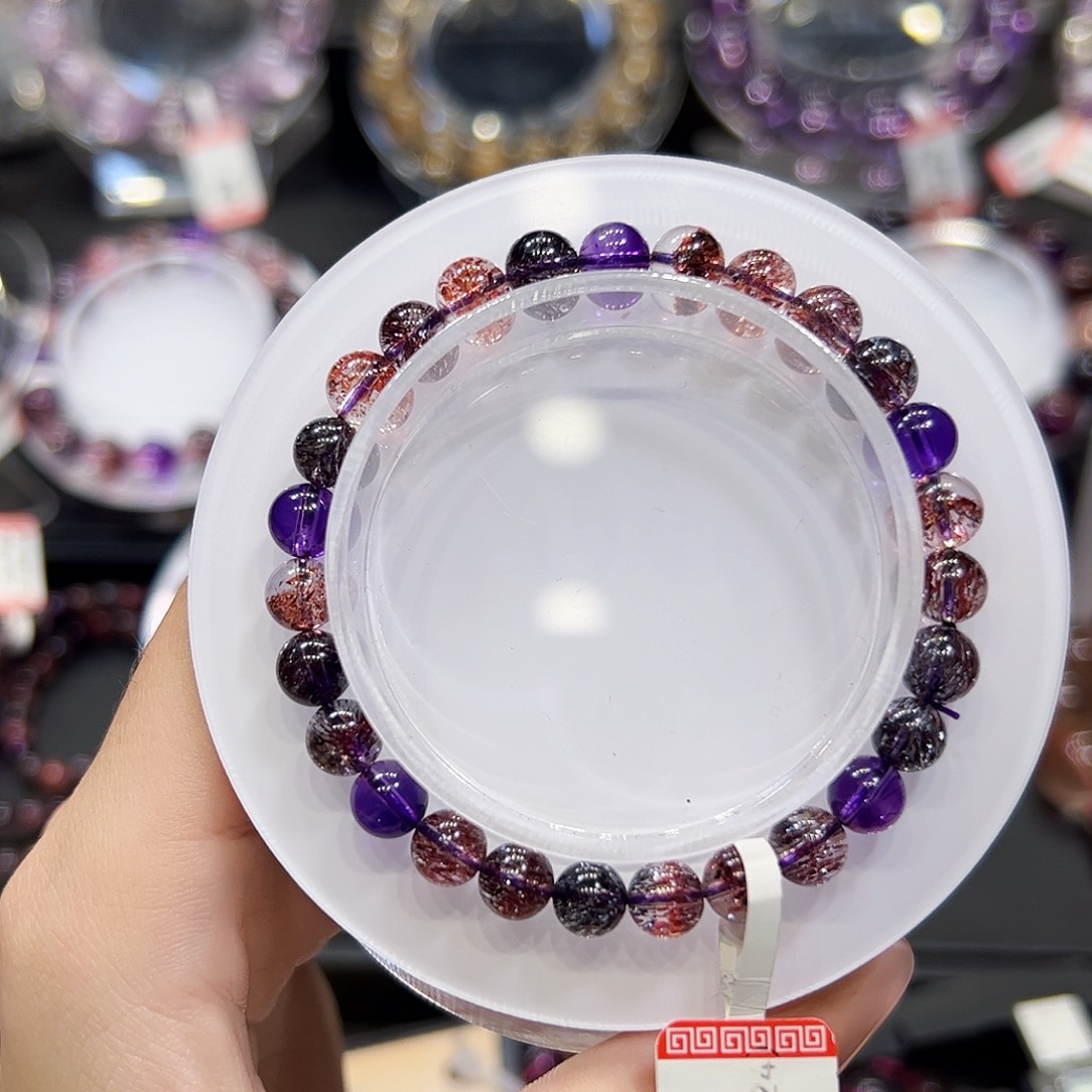 水晶手链未镶嵌sg11超七黑加仑7+