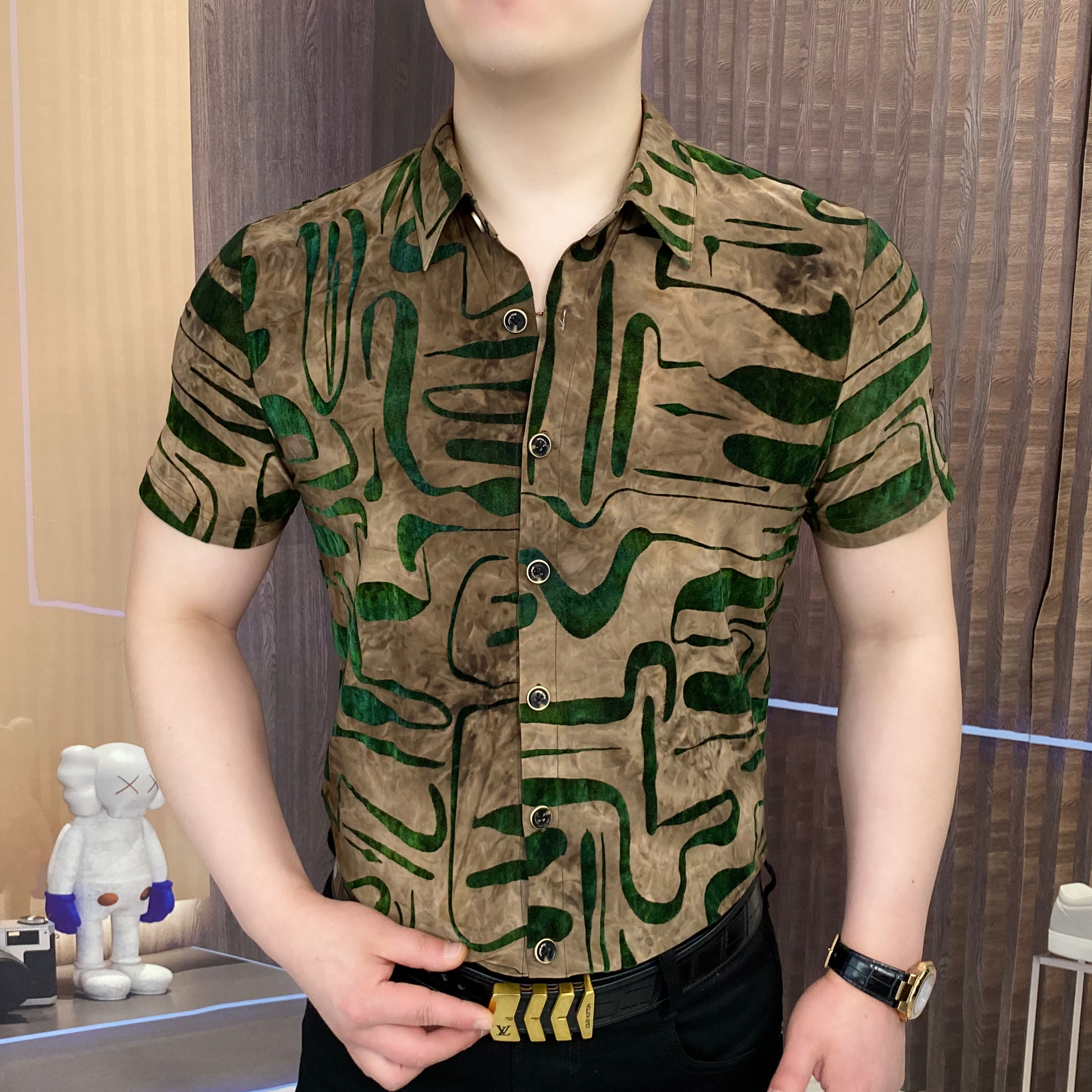 碧影鎏金短袖C-38