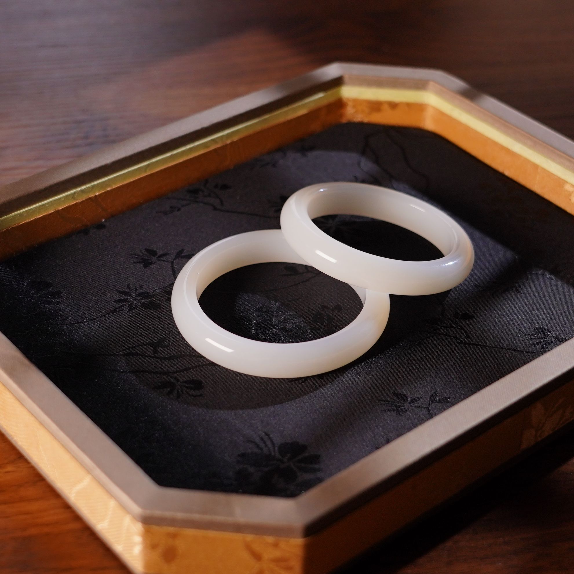 泽云珠宝【缺货】和田玉白玉手镯(圈口51-60) 多样性发一 V2709