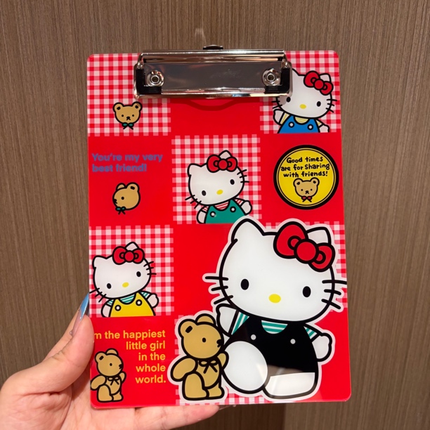 A5小夹板文件夹垫板红色kitty尺寸16×22