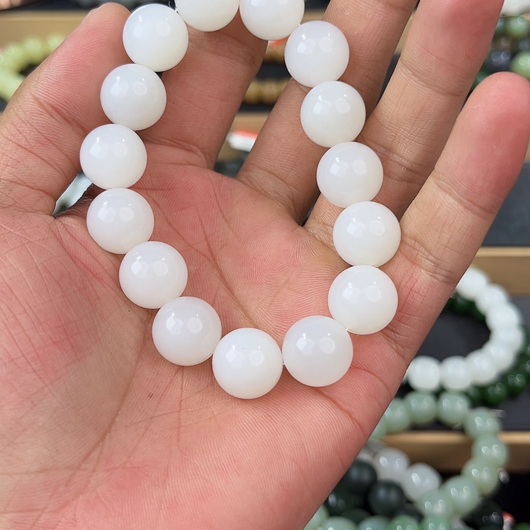 手串未镶嵌和田玉纯天然新疆和田玉05于阗14mm