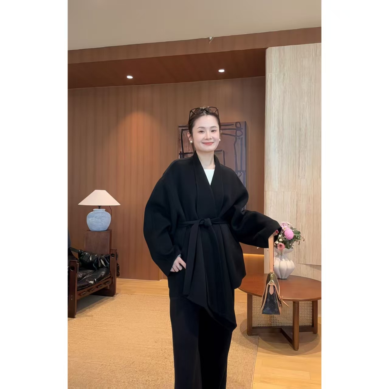 【赫本风】秋冬时尚气质高级感宽松型双面羊毛大衣3287