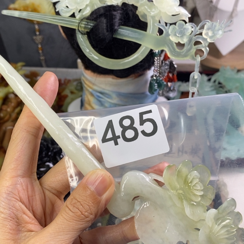 【闪购商品】岫玉发饰未镶嵌心**成