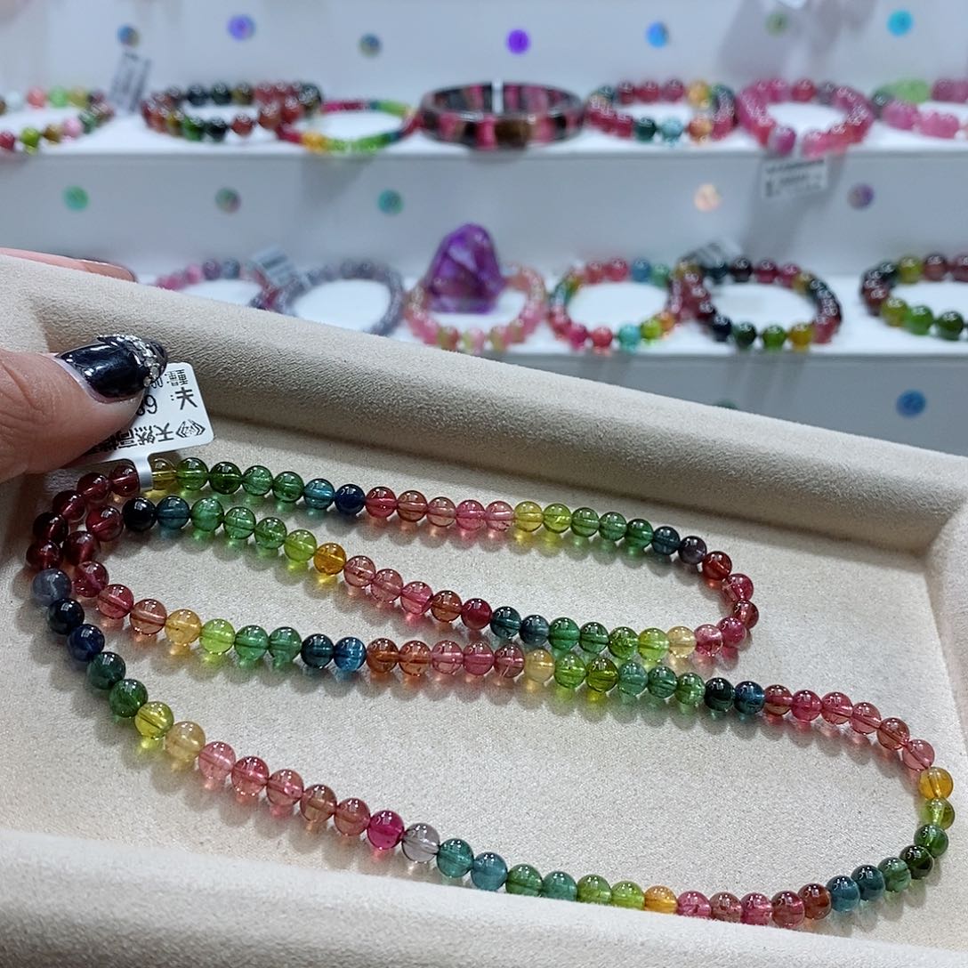 碧玺手链未镶嵌多样性发一条