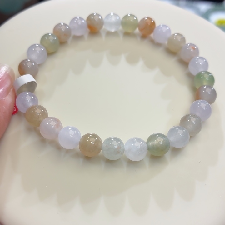 翡翠未镶嵌手链冰胶春夏秋冬卡7.1