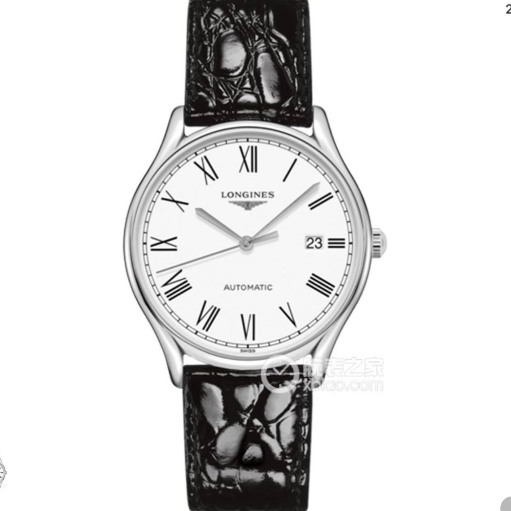 99新 Longines/浪琴 浪琴律雅白色盘面黑色罗马数字刻度38