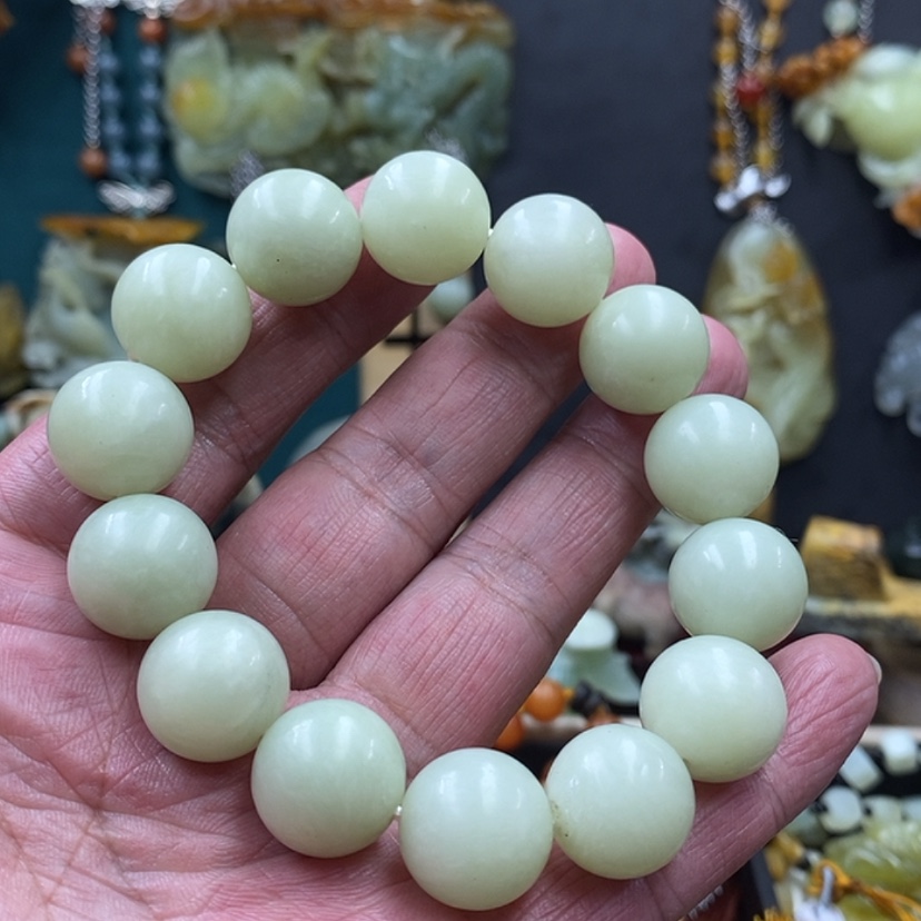 【闪购商品】蛇纹石玉手链未镶嵌