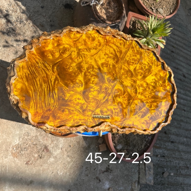 45-27-2.5黄金樟茶盘干泡托盘壶承高端整块原木树根满榴花