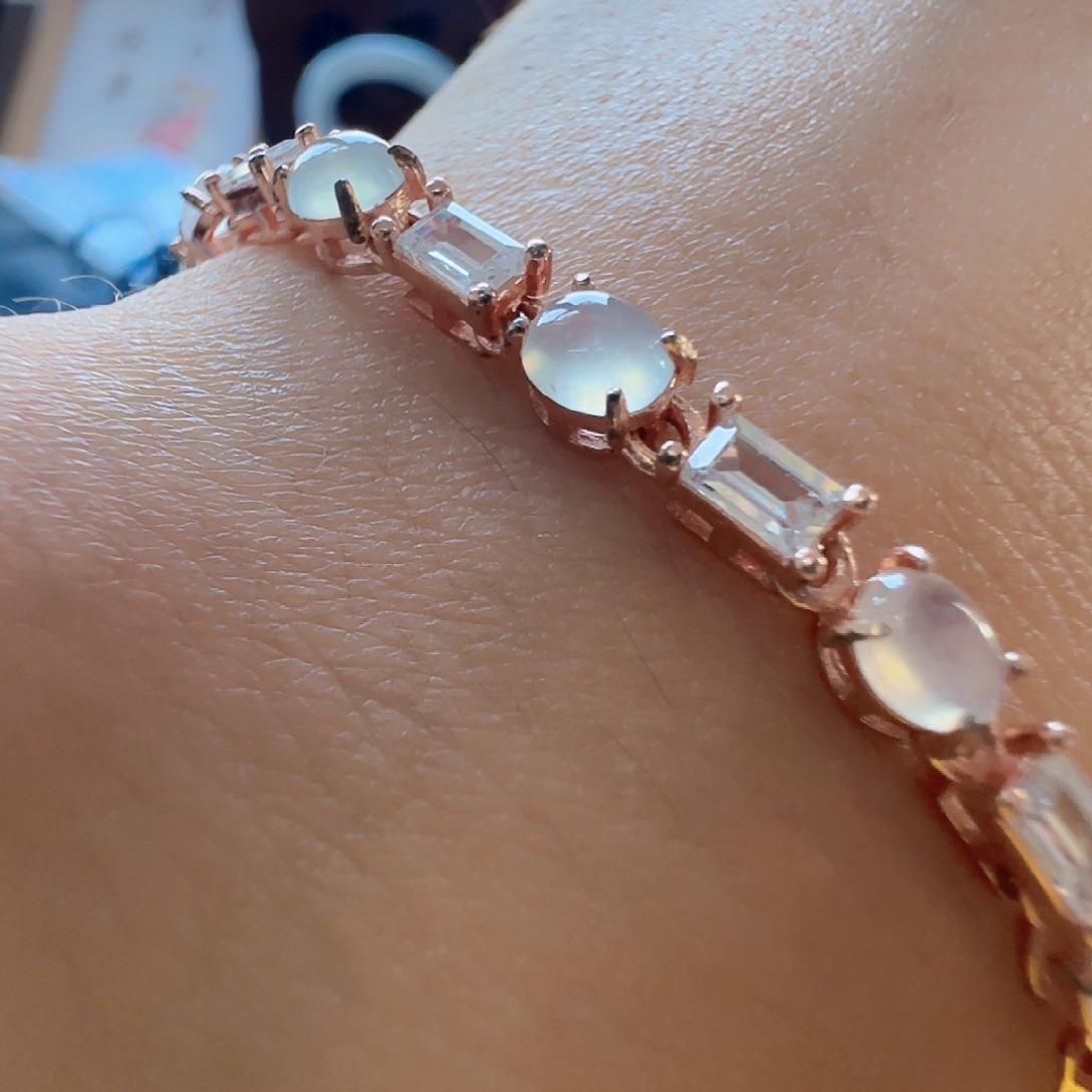 翡翠银S925镶嵌手镯翡翠150