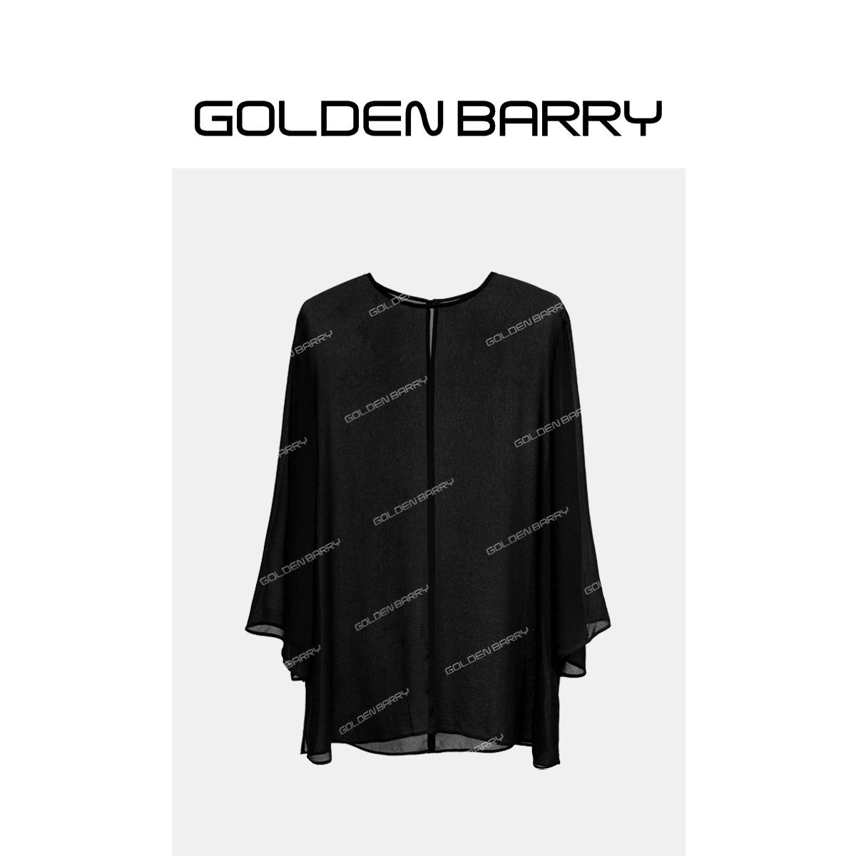 GOLDENBARRY|204022圆领百搭轻薄罩衫