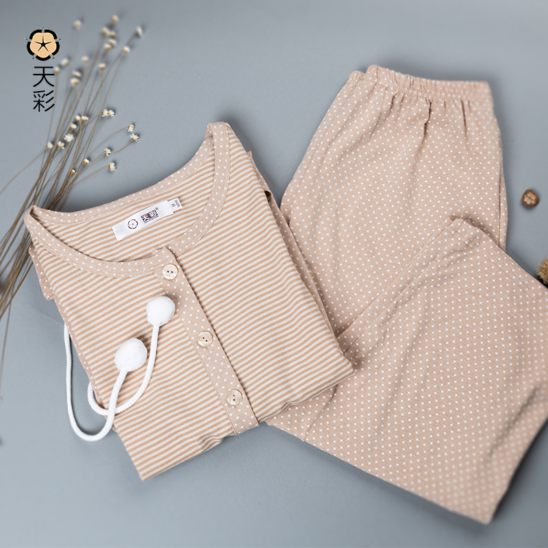 【直播间专属】天彩彩棉 女士短袖短裤居家服套装CMMT1606(展厅款)