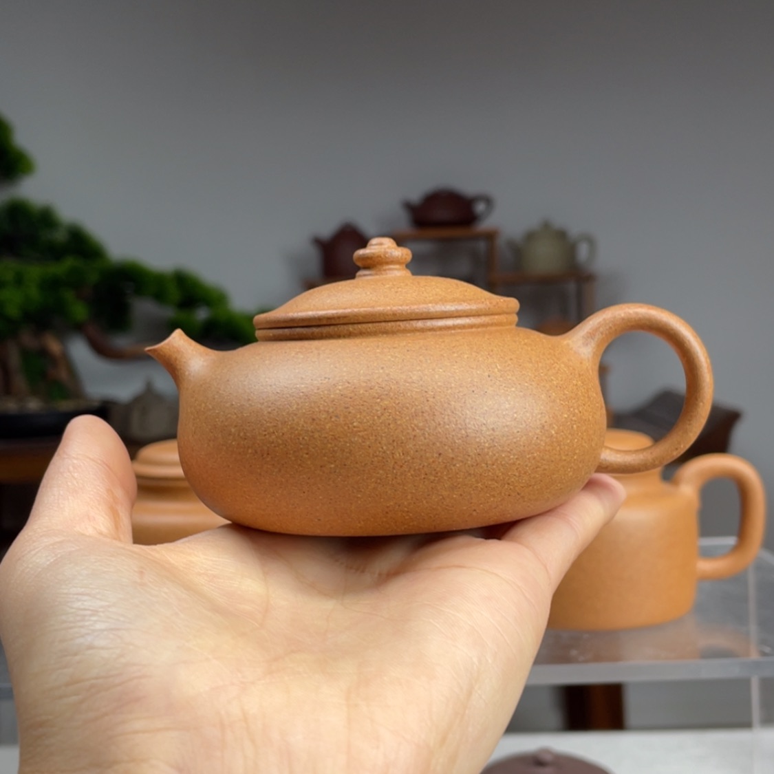 【闪购商品】紫砂茶壶金黄段花块寒江容量150cc