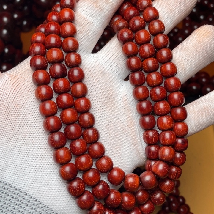 檀香紫檀（小叶紫檀）8*8.5*108颗超精工帝王泥老型珠