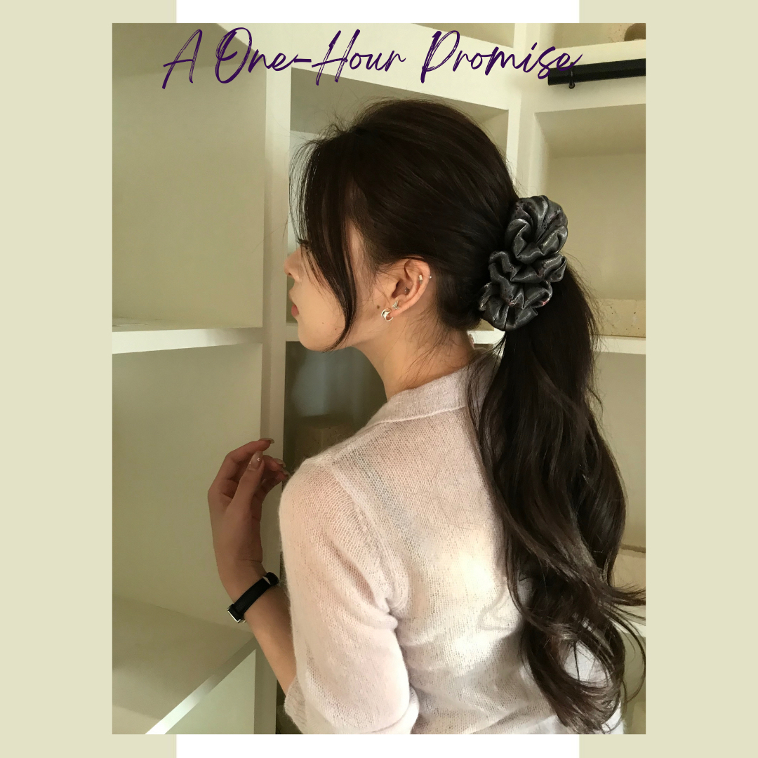 【灰烬蔷薇】韩系奢华黑纱缀饰抓夹式丸子头优雅气质发夹