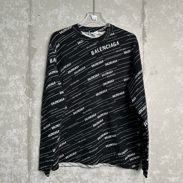 未使用 WE11 DONE M*1/巴黎世家/弹幕字母logo满印羊毛毛衣/18623