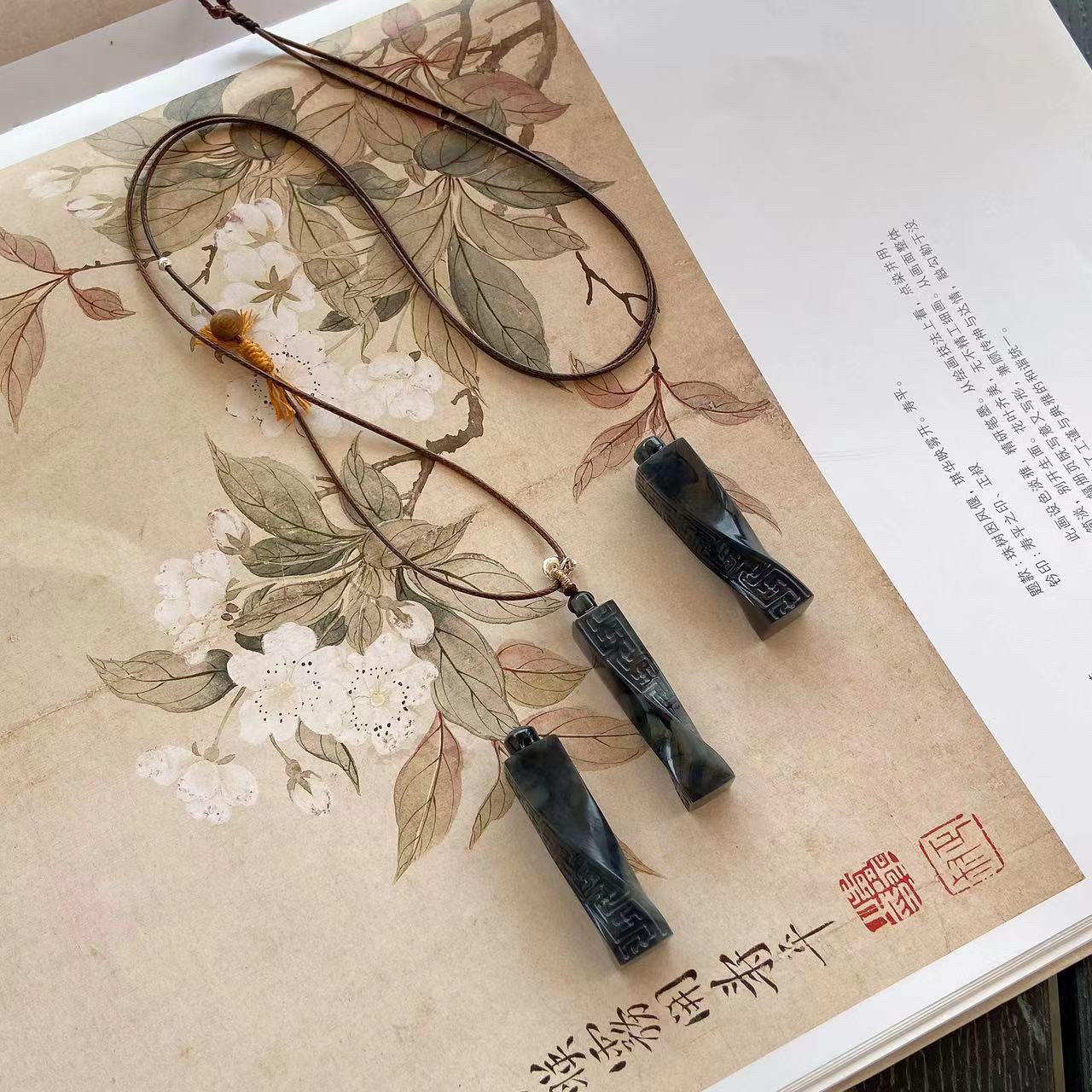 CA468 青花巨墨扭转乾坤套链多样性发货发一条（s925