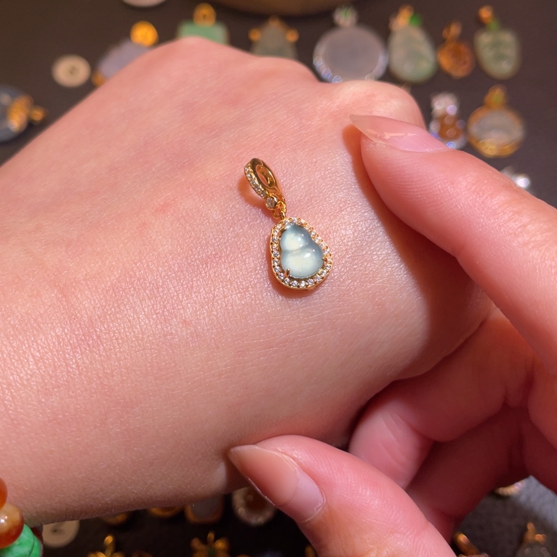 翡翠银S925镶嵌颈饰