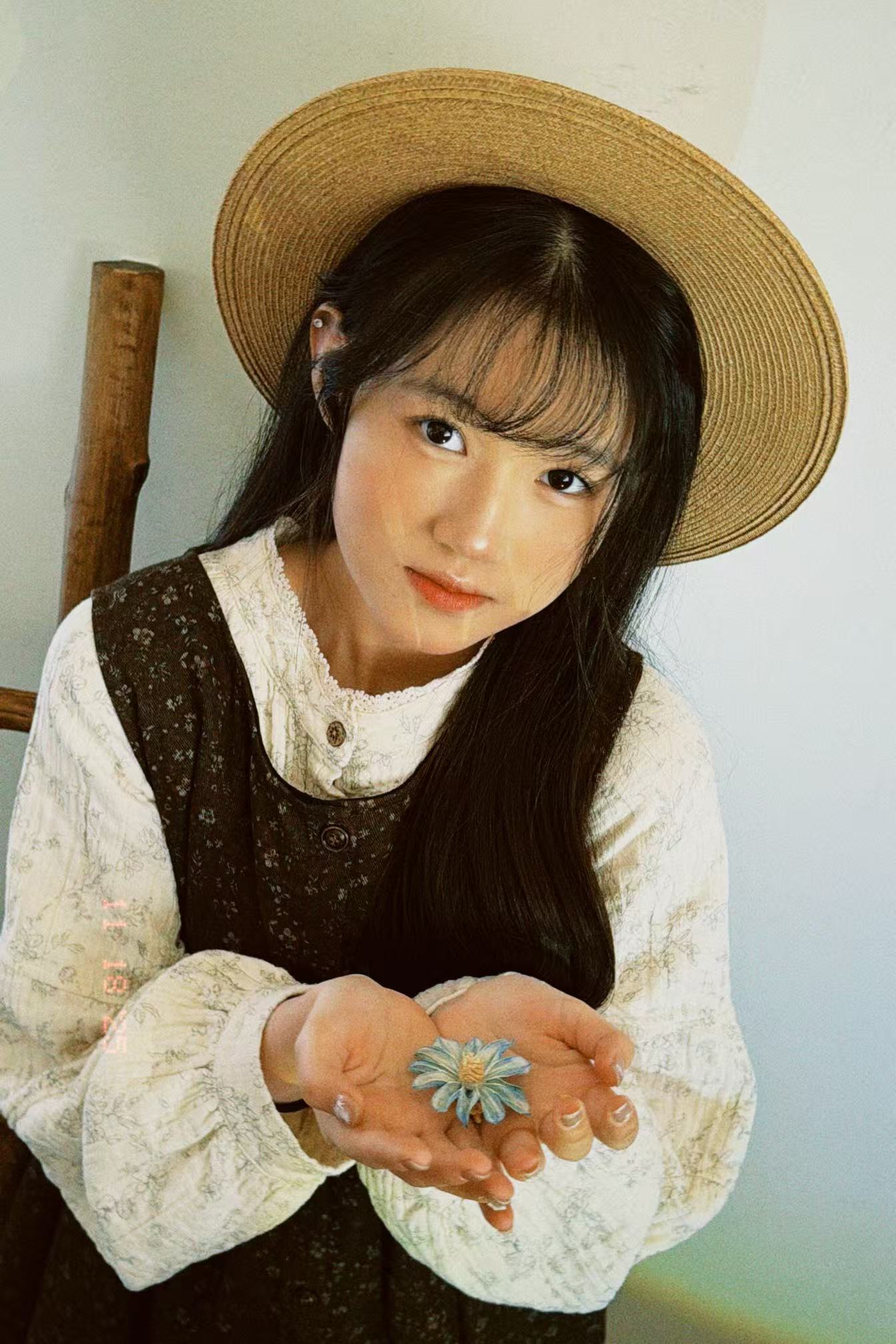 森秋【幸暖】秋冬季森系文艺甜美叠穿两件套