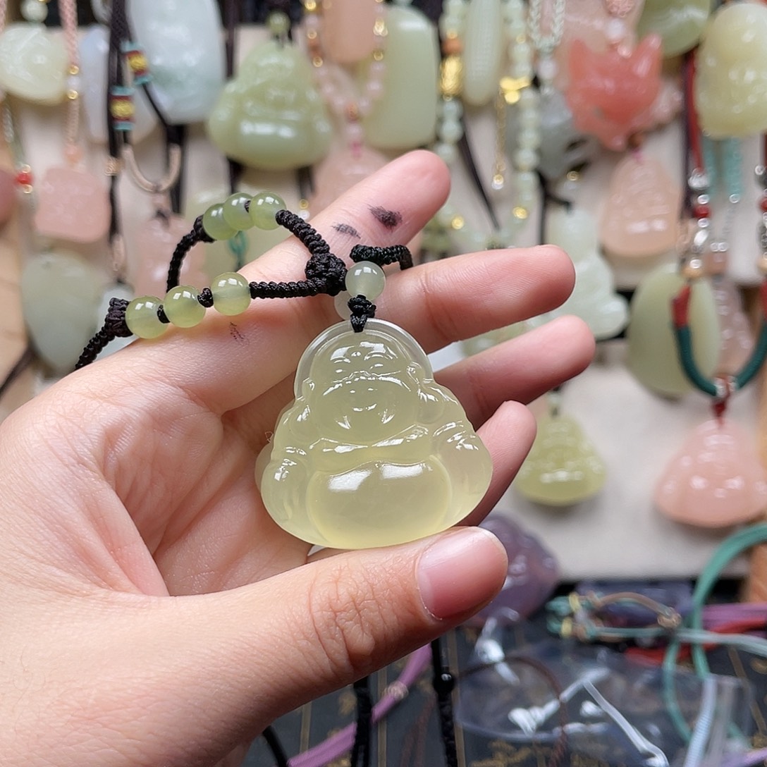 石英质玉合金颈饰35绿冰透 七颗珠子