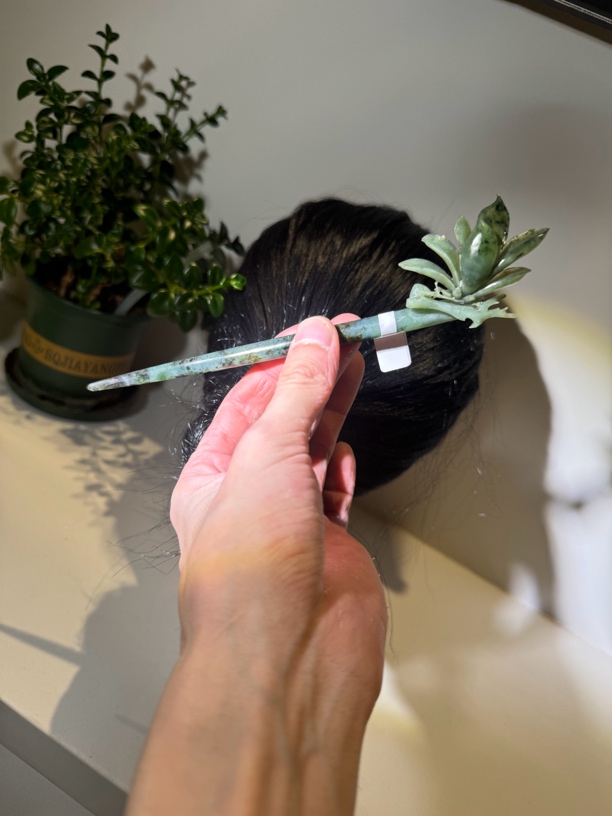 岫玉花玉蓝玉兰花古风百搭